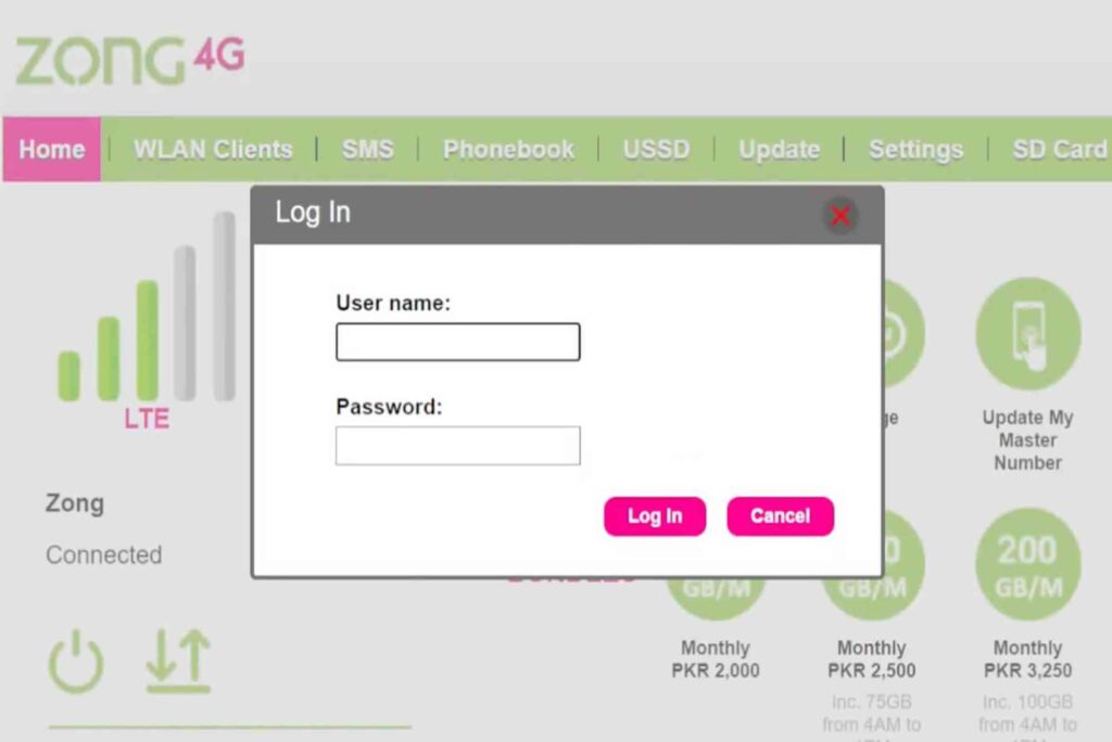 Zong Router Login