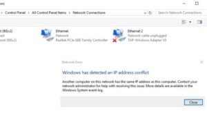 Fix IP Address Conflict Windows 10